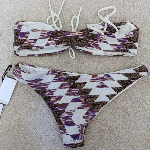 NWT Lovers + Friends Rae knit bikini sizes S/M - Picture 2 of 7
